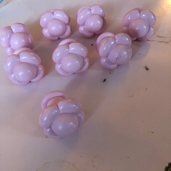 Ikea Skulptur Pink Porcelain Curtain Rod Finial . Could be used as handles-used - Picture 2 of 13